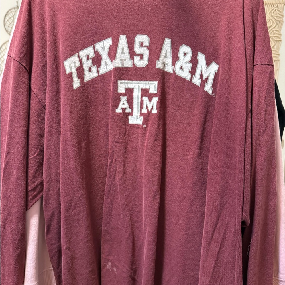 Texas A&M Maroon Long Sleeve Tee